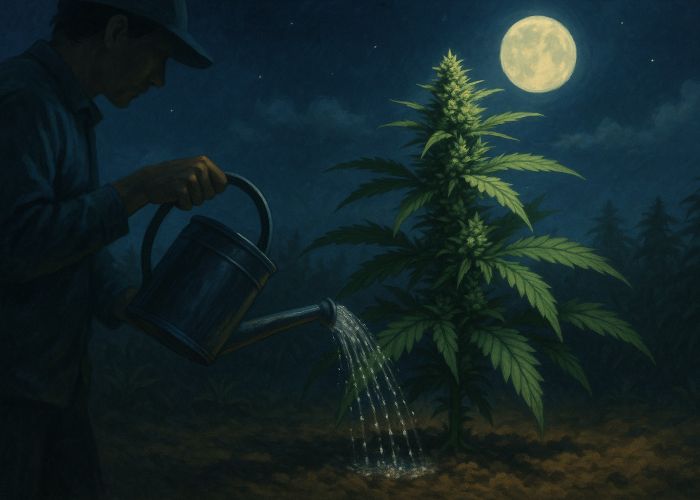 Ночной полив в аутдоре